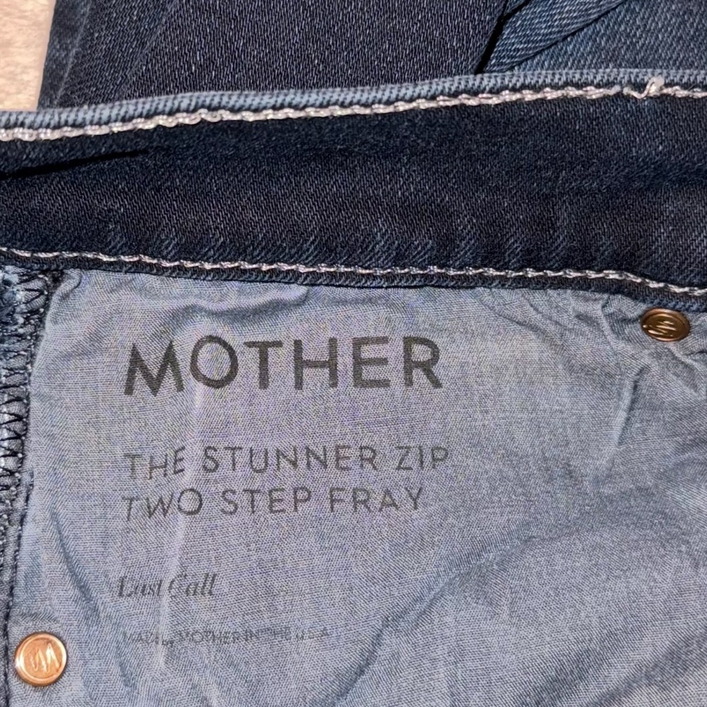 Mother the stunner zip two step fray high rise Jean size 30/L28 - Picture 8 of 16